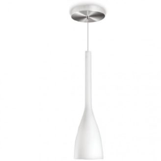 COD 7024 PENDENTE CONE VIDRO BRANCO 1L 11CM